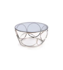 Stolik kawowy VENUS 80 cm srebrny*Halmar Sale