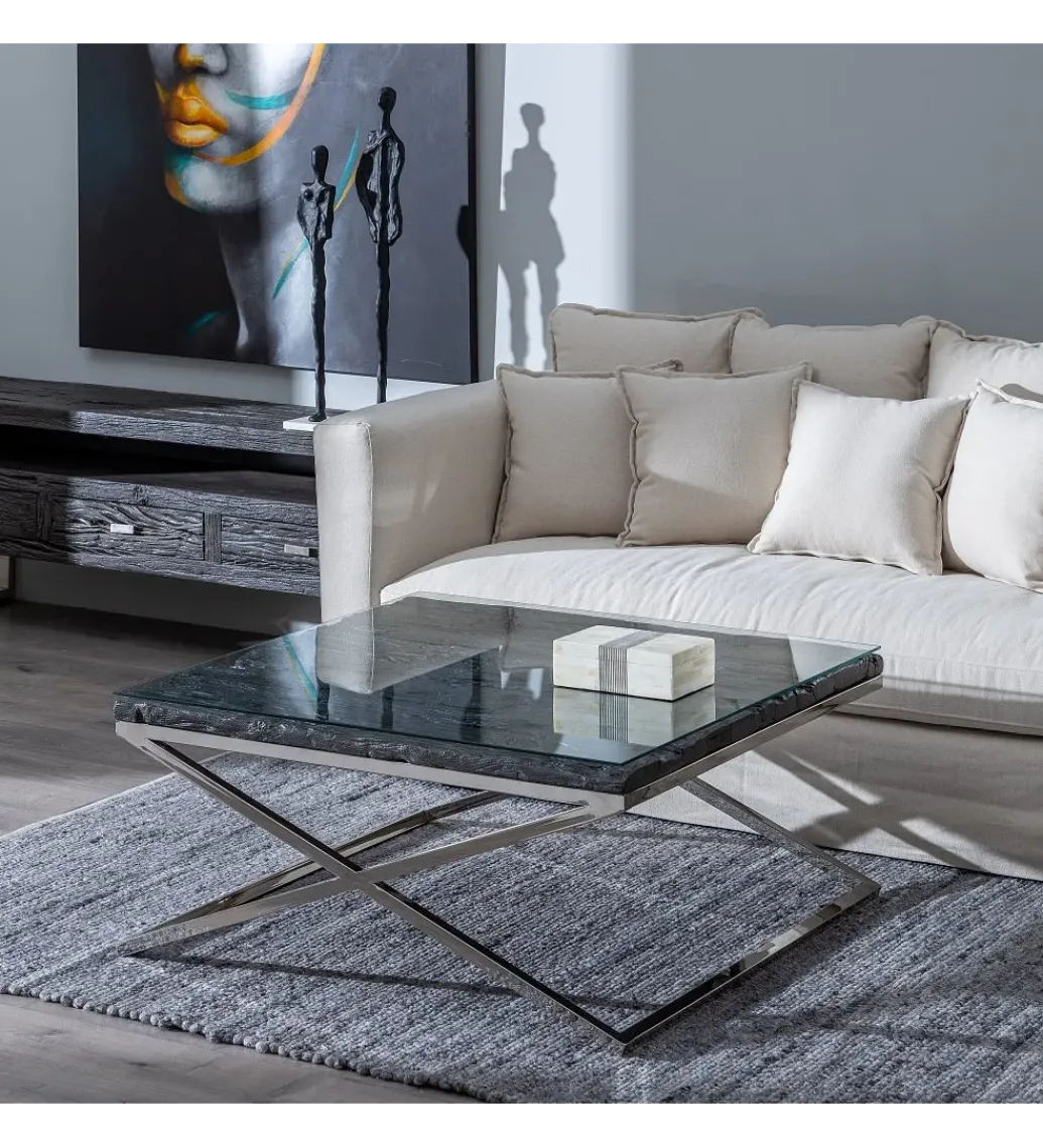 Stolik kawowy VERTA 100 cm szklany*Zona-Design