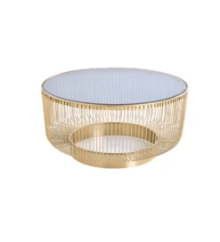 Stolik kawowy Vittel 79 cm czarno złoty*Invicta Interior Best