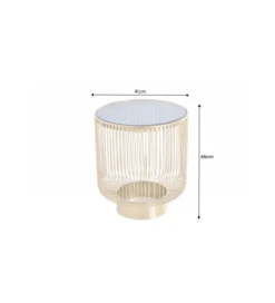 Stolik kawowy Vittel 41 cm czarno złoty*Invicta Interior Sale