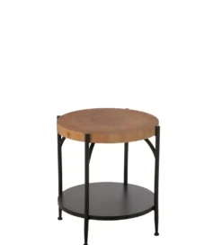 Stolik kawowy VONI 45 cm woptyce drewna*J-Line Discount