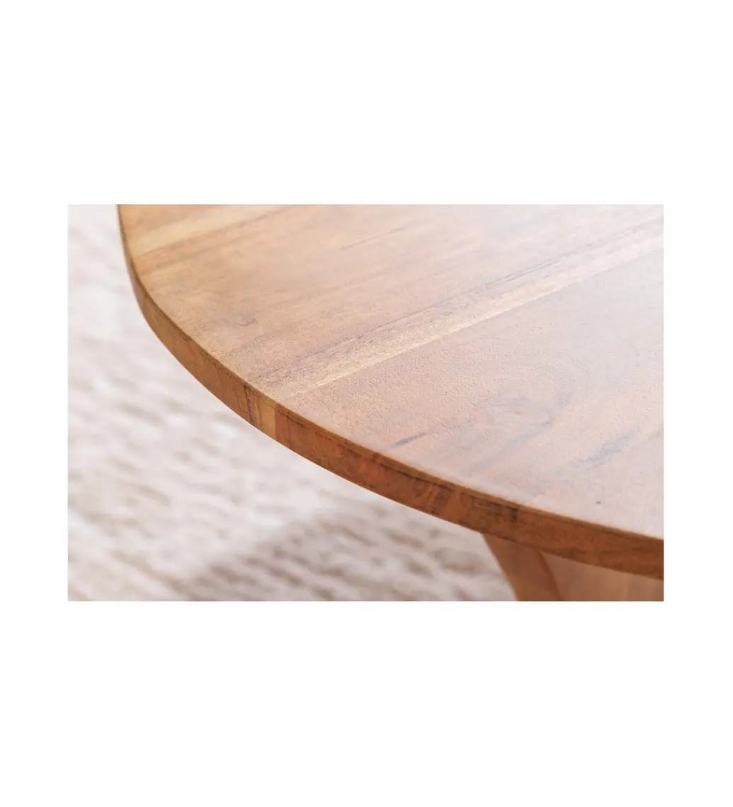 Stolik kawowy WELS 70 cm drewno akacja honey*Invicta Interior Sale