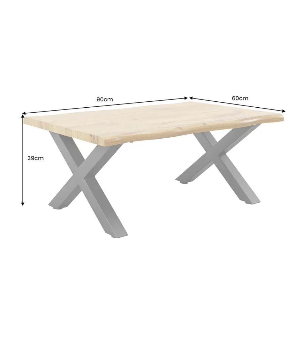 Stolik kawowy WILD 90 cm wygląd naturalnego dębu*Invicta Interior - przedsprzedaż Discount