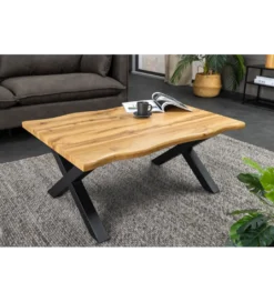 Stolik kawowy WILD 90 cm wygląd naturalnego dębu*Invicta Interior - przedsprzedaż Discount