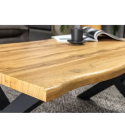 Stolik kawowy WILD 90 cm wygląd naturalnego dębu*Invicta Interior - przedsprzedaż Discount