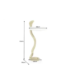 Stolik kawowy WILDLIFE COBRA 60 cm złoty biały marmur*Invicta Interior Discount