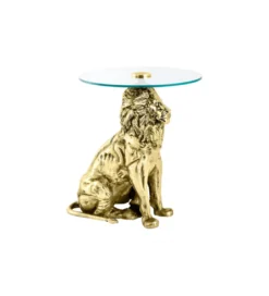 Stolik kawowy WILDLIFE LION 60 cm antyczne złoto*Invicta Interior Clearance