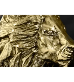 Stolik kawowy WILDLIFE LION 60 cm antyczne złoto*Invicta Interior Clearance