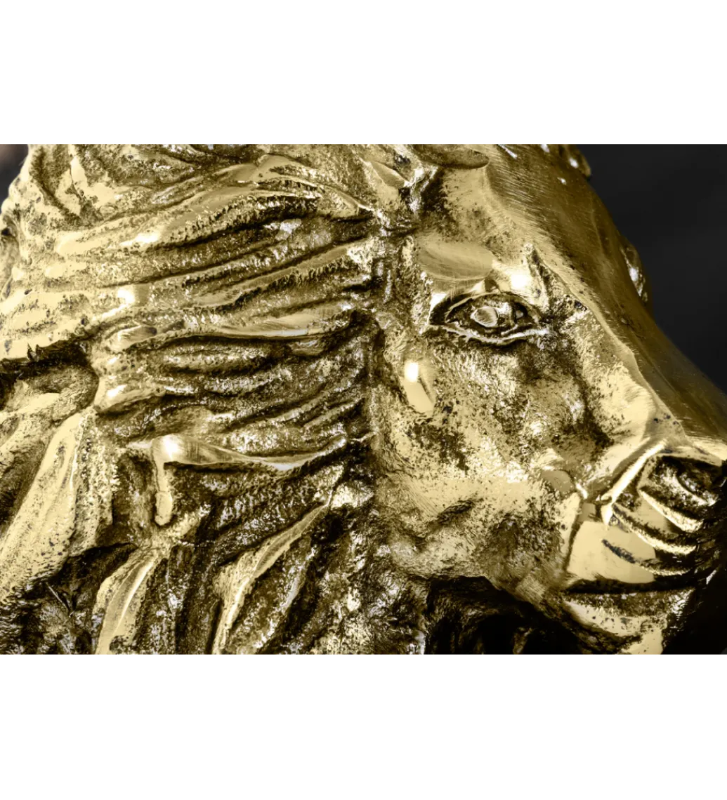 Stolik kawowy WILDLIFE LION 60 cm antyczne złoto*Invicta Interior Clearance