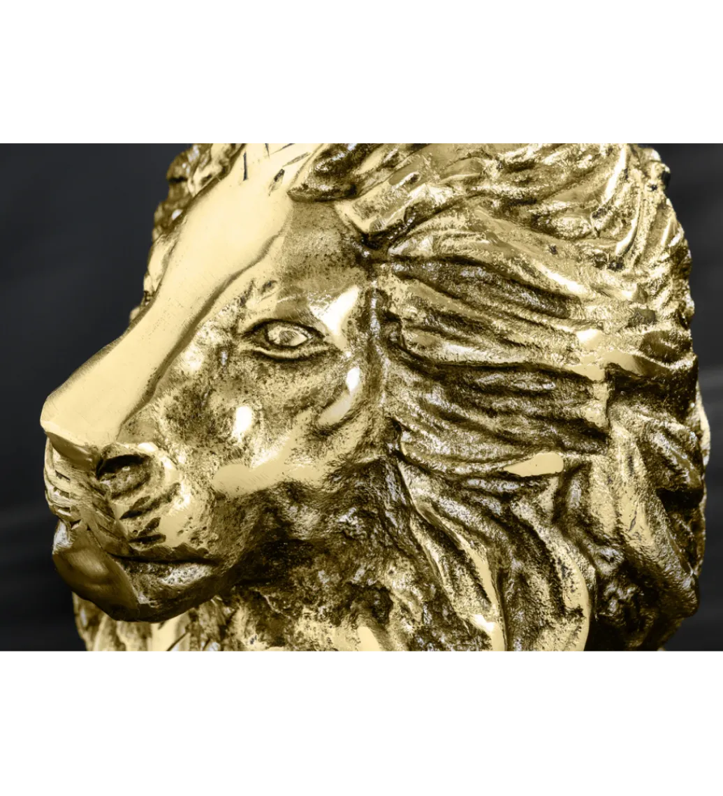 Stolik kawowy WILDLIFE LION 60 cm antyczne złoto*Invicta Interior Clearance