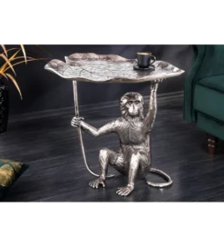 Stolik kawowy WILDLIFE MONKEY 55 cm srebrny*Invicta Interior Hot