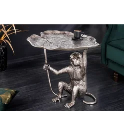 Stolik kawowy WILDLIFE MONKEY 55 cm srebrny*Invicta Interior Hot