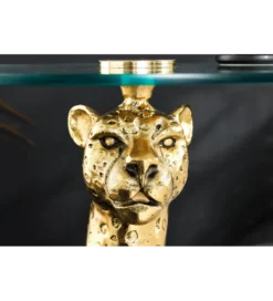 Stolik kawowy WILDLIFE PANTHER 60 cm antyczne złoto*Invicta Interior New