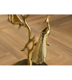 Stolik kawowy WILDLIFE PEACOCK 60 cm złoty*Invicta Interior Best