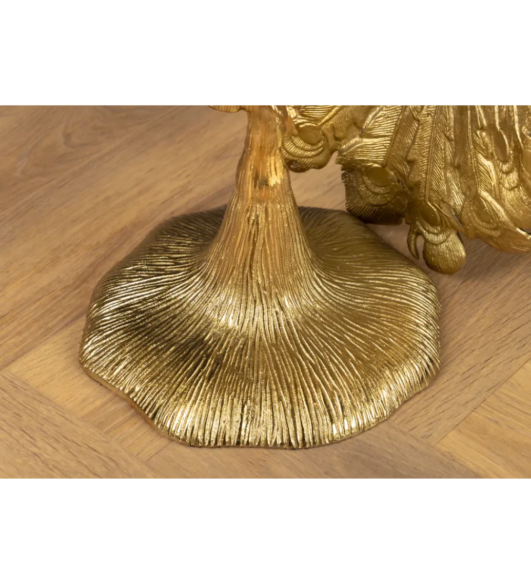 Stolik kawowy WILDLIFE PEACOCK 75 cm złoty*Invicta Interior - przedsprzedaż Discount