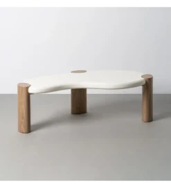 Stolik kawowy WINAS 125 cm biały naturalny*Zona-Design Discount
