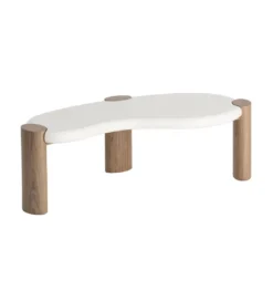 Stolik kawowy WINAS 125 cm biały naturalny*Zona-Design Discount