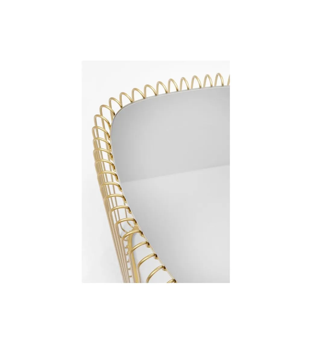 Stolik kawowy Wire Triangle set 2 złoty*KARE Outlet