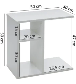 Stolik kawowy WOHNLING 50 cm biały*WOHNLING, GERMANY Online