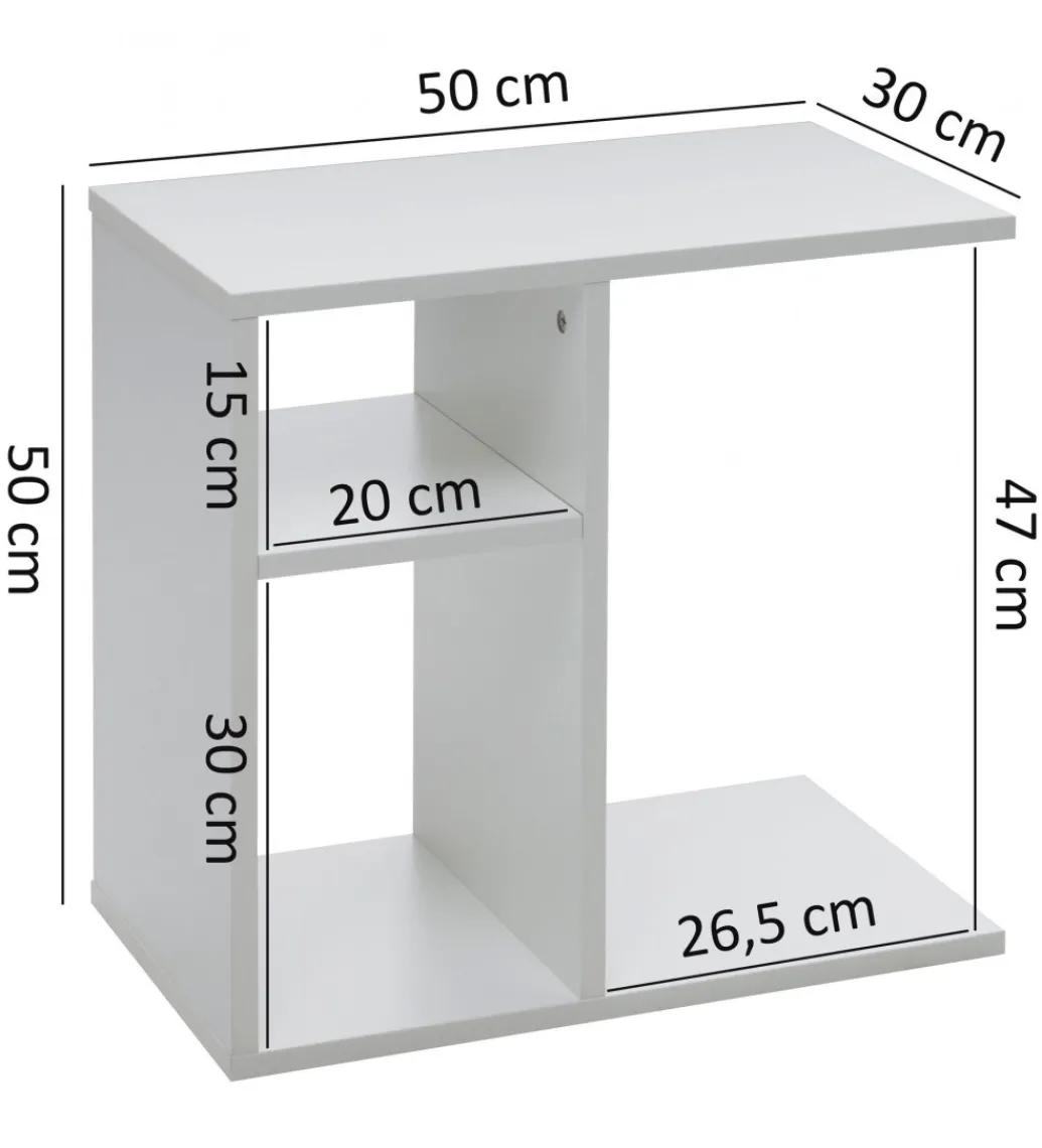 Stolik kawowy WOHNLING 50 cm biały*WOHNLING, GERMANY Online