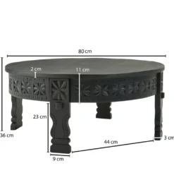Stolik kawowy WOHNLING 80 cm drewno mango*WOHNLING, GERMANY Online