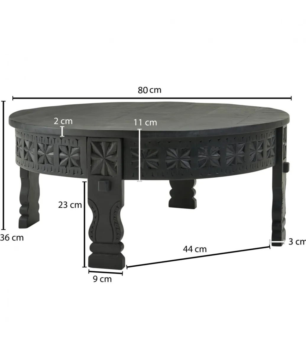 Stolik kawowy WOHNLING 80 cm drewno mango*WOHNLING, GERMANY Online