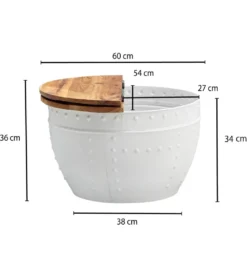 Stolik kawowy WOHNLING 60 cm drewno mango*WOHNLING, GERMANY Clearance