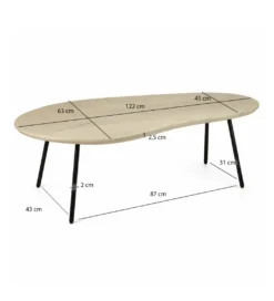 Stolik kawowy WOHNLING 122 cm drewno mango*WOHNLING, GERMANY Best