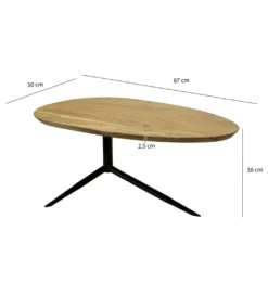 Stolik kawowy WOHNLING 87 cm drewno akacja*WOHNLING, GERMANY Online
