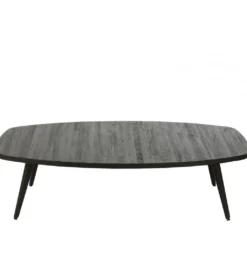 Stolik kawowy ZAMBIA 120 cm drewno teak czarny*J-Line Outlet