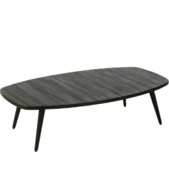 Stolik kawowy ZAMBIA 120 cm drewno teak czarny*J-Line Outlet