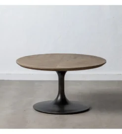 Stolik kawowy ZARMINIA 80 cm drewno wiązu*DENZO Online