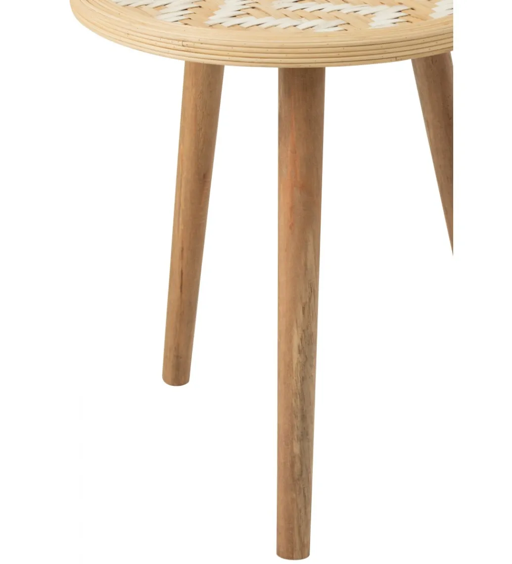 Stolik kawowy ZIGZAK set 3 rattan*J-Line Best