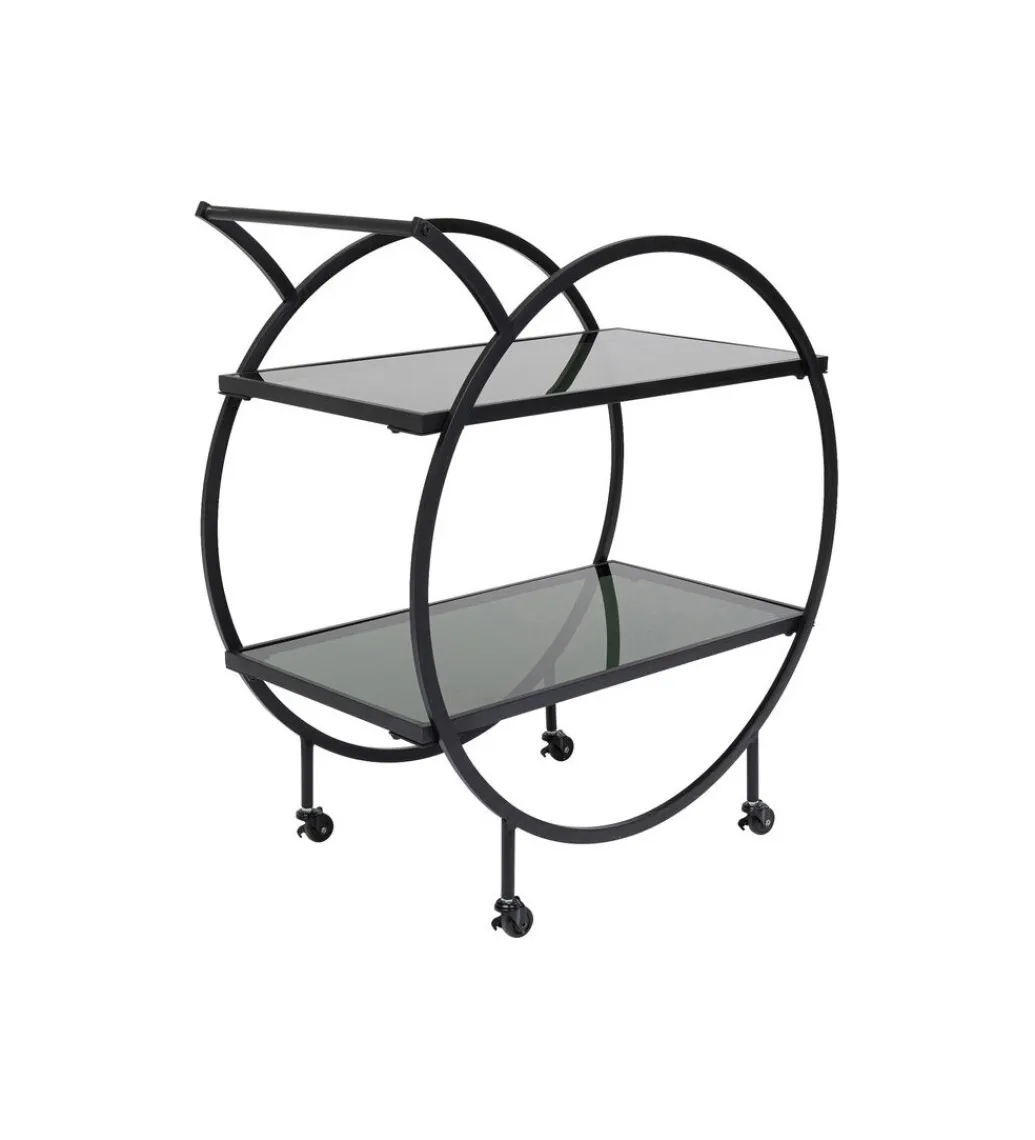 Stolik na kółkach LOFT 74 cm czarny*KDesign Discount