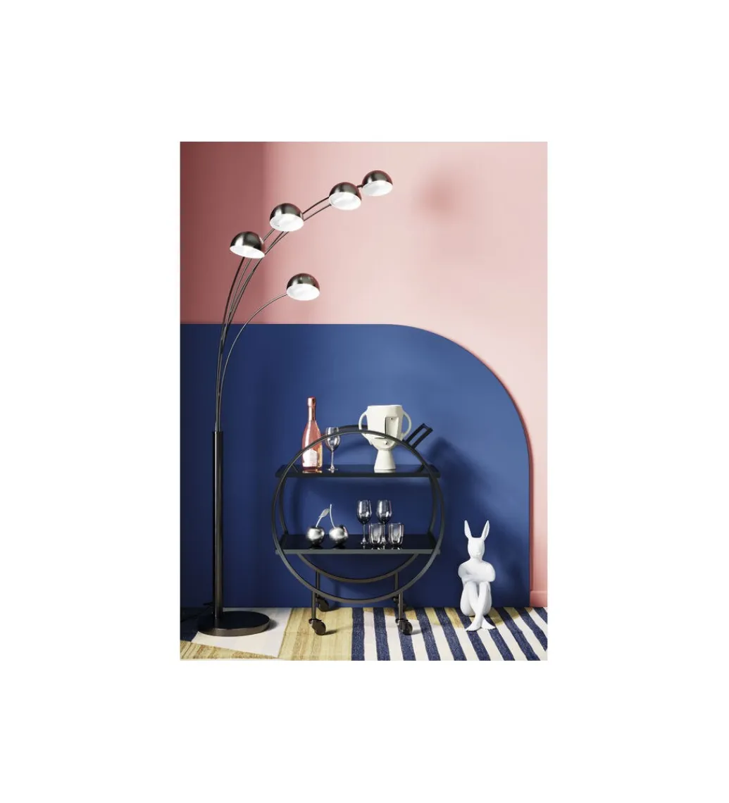 Stolik na kółkach LOFT 74 cm czarny*KDesign Discount