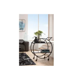 Stolik na kółkach LOFT 74 cm czarny*KDesign Discount