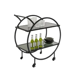 Stolik na kółkach LOFT 74 cm czarny*KDesign Discount