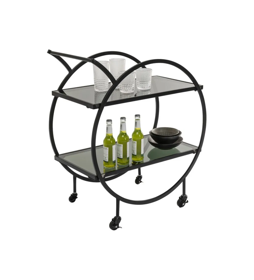 Stolik na kółkach LOFT 74 cm czarny*KDesign Discount