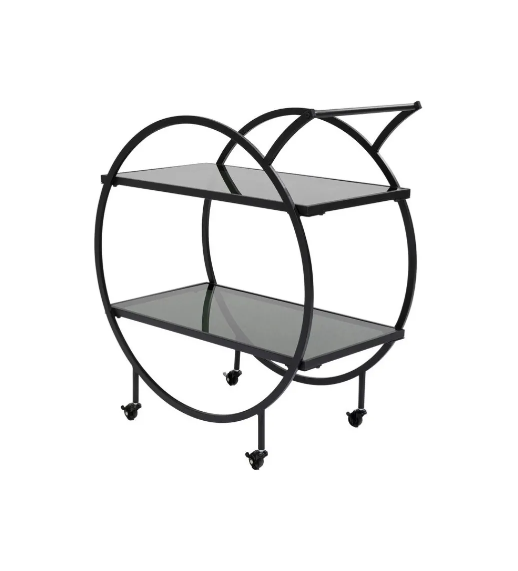 Stolik na kółkach LOFT 74 cm czarny*KDesign Discount