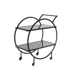 Stolik na kółkach LOFT 74 cm czarny*KDesign Discount