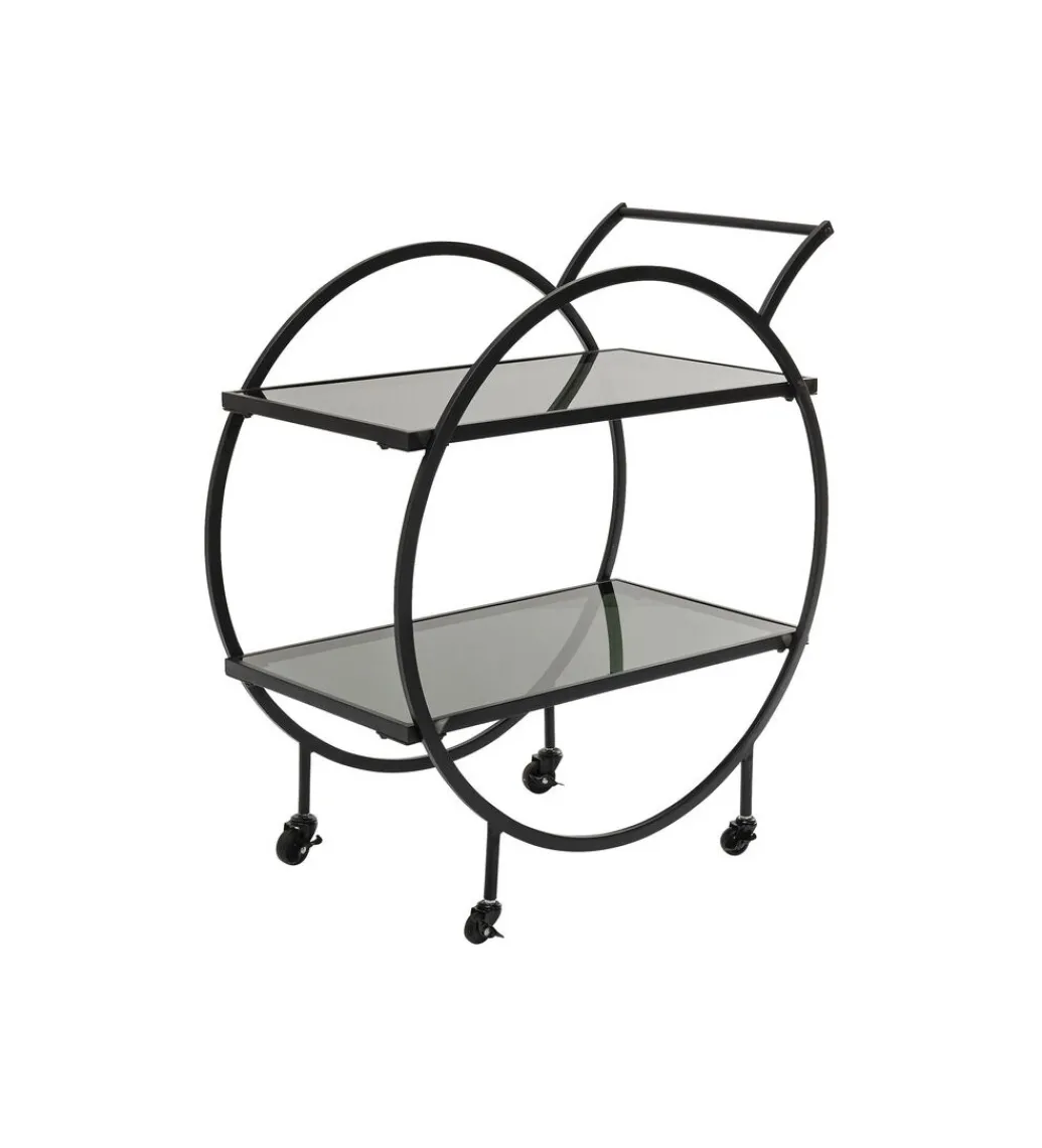 Stolik na kółkach LOFT 74 cm czarny*KDesign Discount