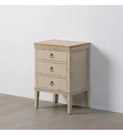 Stolik nocny ALIEY 72 cm drewno jodła kremowy*Zona-Design Hot
