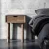 Stolik nocny AMY 55 cm drewno kauczuk*Zona-Design Clearance