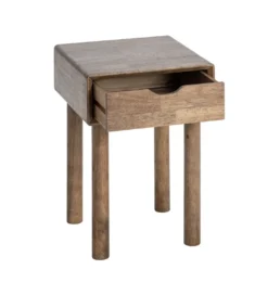 Stolik nocny AMY 55 cm drewno kauczuk*Zona-Design Clearance