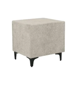 Stolik nocny ART DECO 45 cm bouclé szary*Invicta Interior Discount