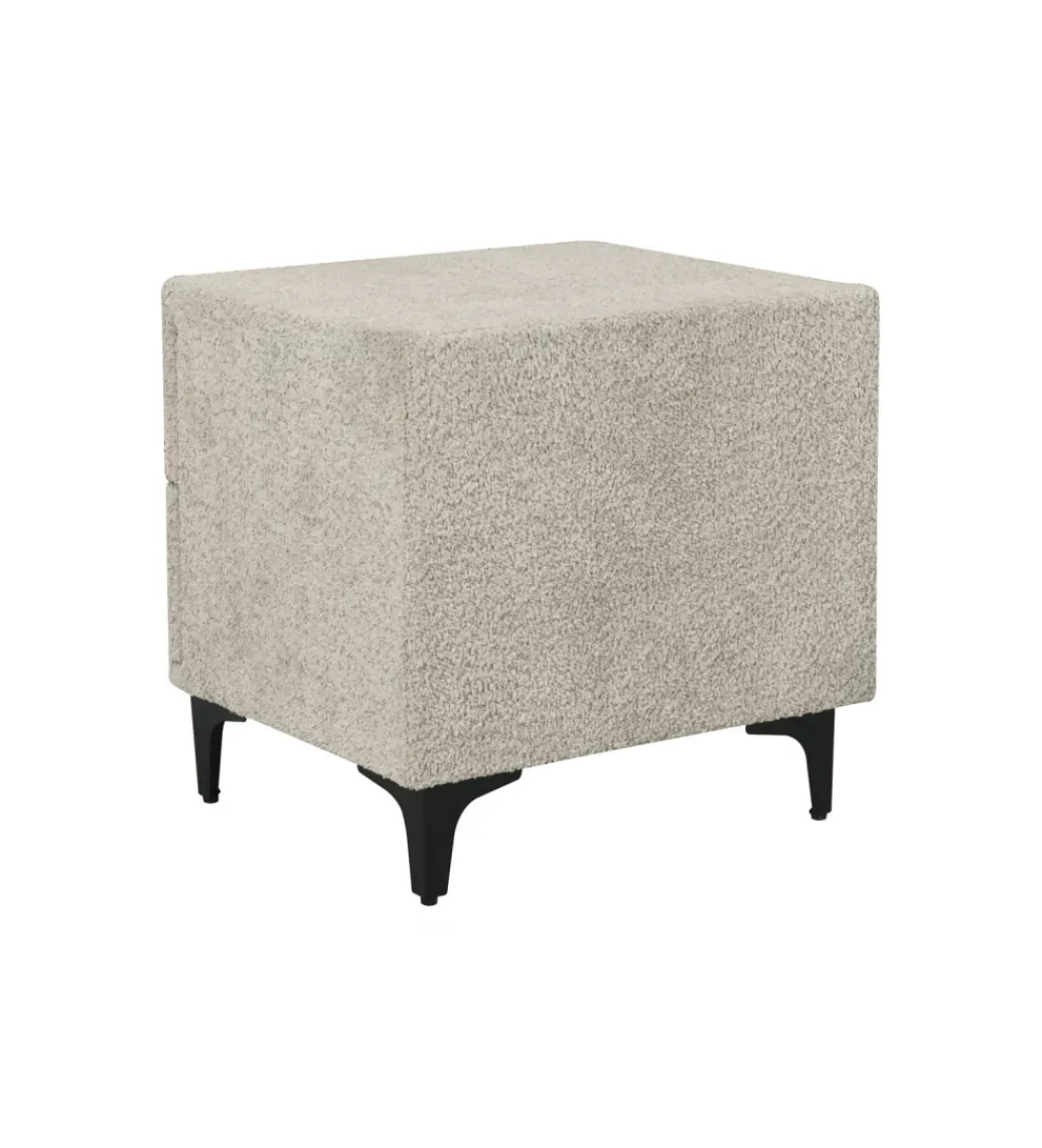 Stolik nocny ART DECO 45 cm bouclé szary*Invicta Interior Discount