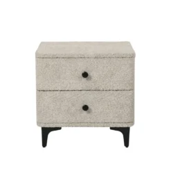 Stolik nocny ART DECO 45 cm bouclé szary*Invicta Interior Discount