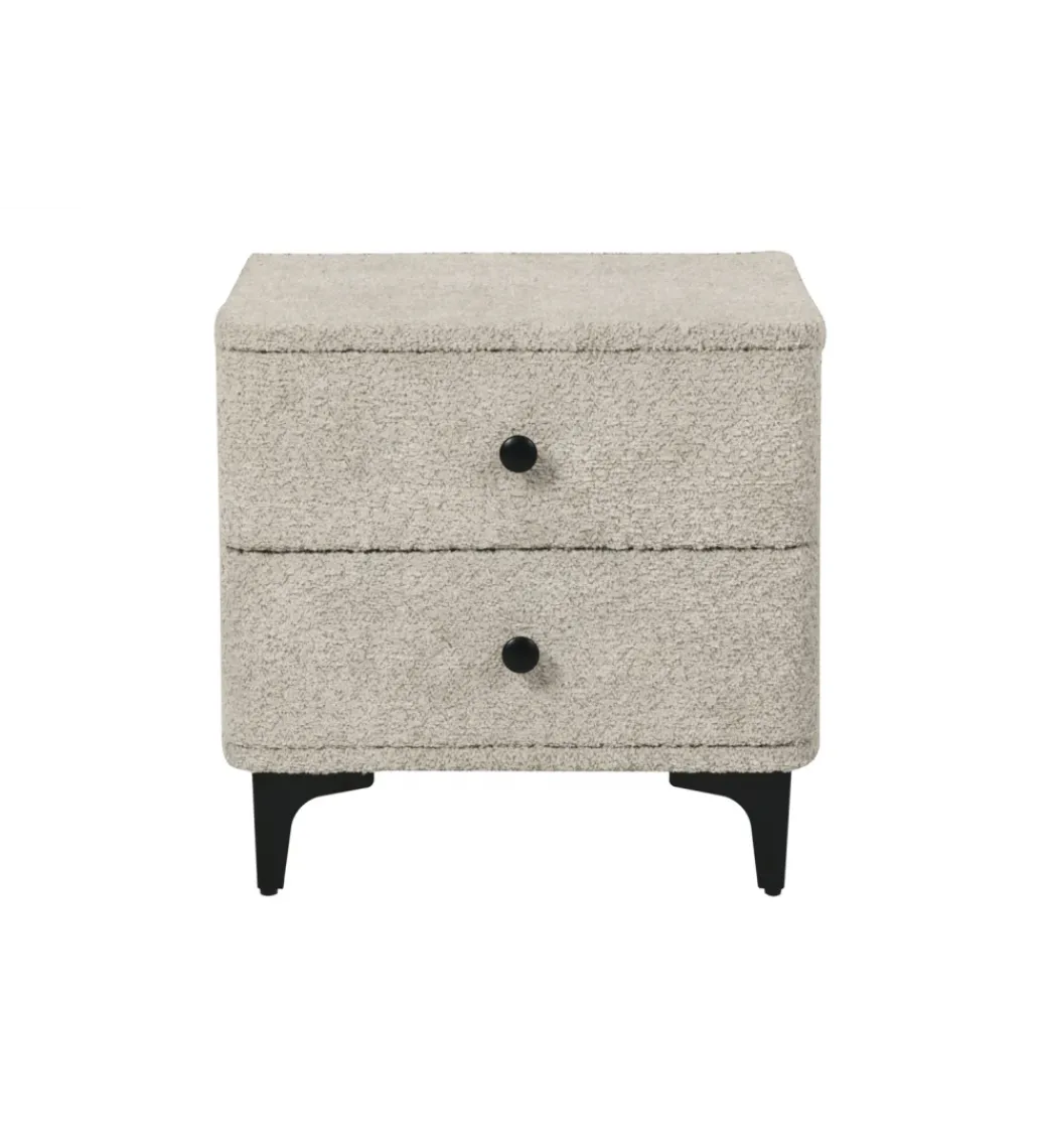 Stolik nocny ART DECO 45 cm bouclé szary*Invicta Interior Discount