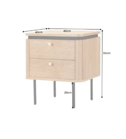 Stolik nocny ATELIER 55 cm kolor dębu*Invicta Interior - przedsprzedaż Clearance
