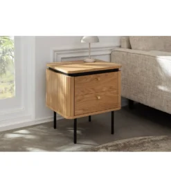 Stolik nocny ATELIER 55 cm kolor dębu*Invicta Interior - przedsprzedaż Clearance